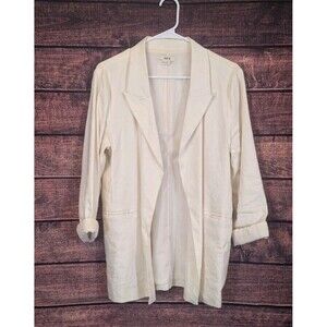JASON WU Womans Off White Linen Blazer Preppy Capsule Career Size Medium FAIR
